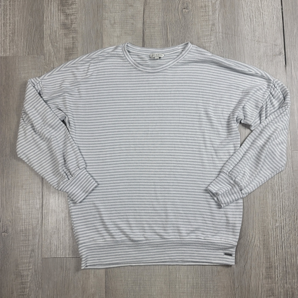 Lucky Brand Super Soft Striped Longsleeve Lounge Shirt | Size M